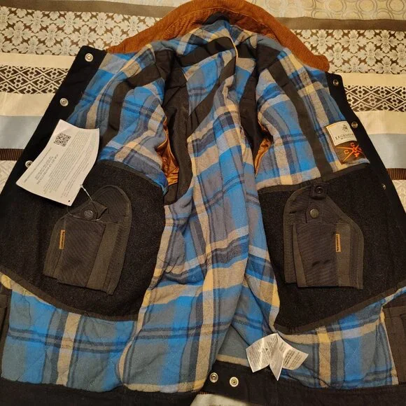 Legendary Whitetails Men's Concealed Carry Hideout Flannel Canvas Lined Jacket - Picture 2 of 6